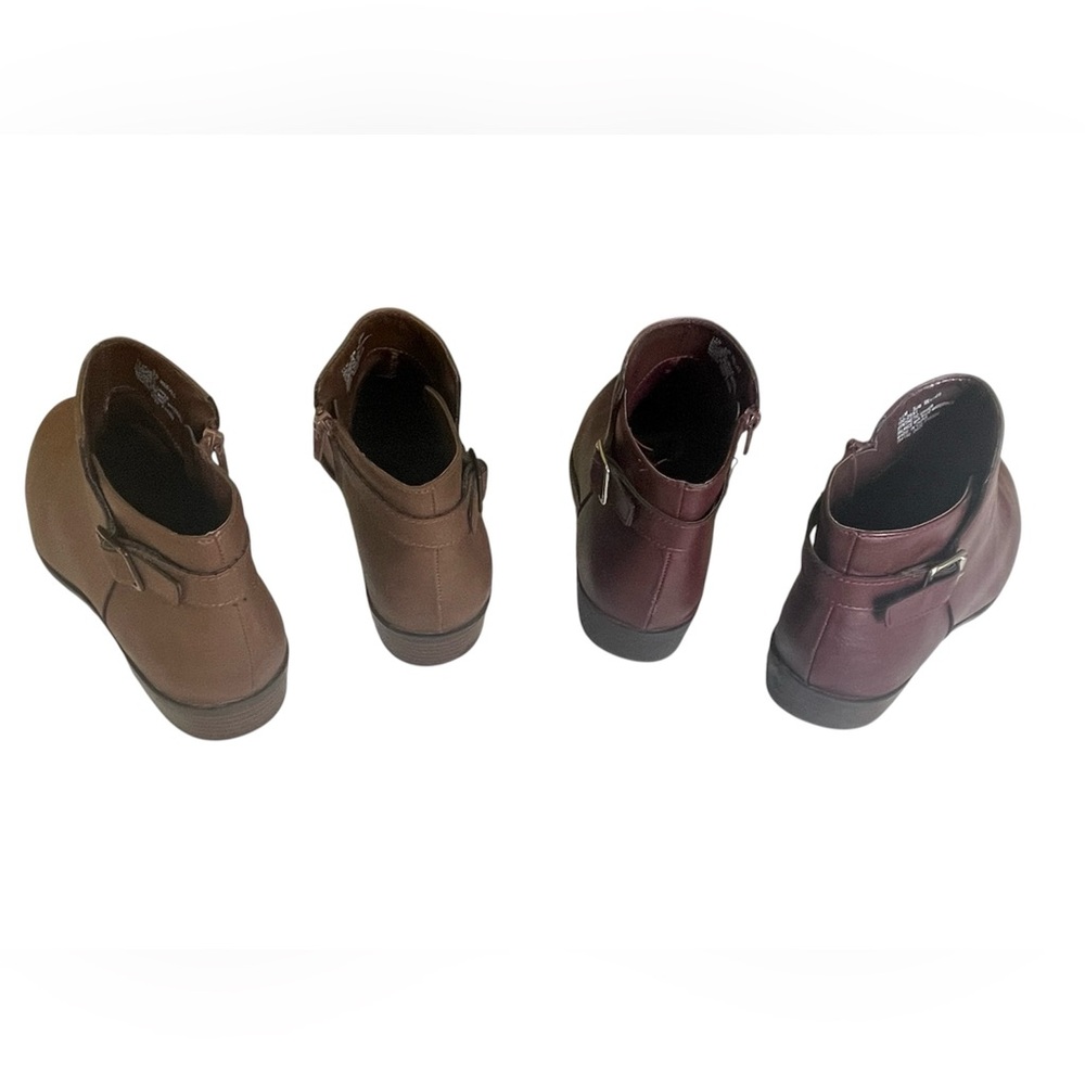 Used Women’s Brown and Burgundy Ankle Boots - Picture 2 of 5